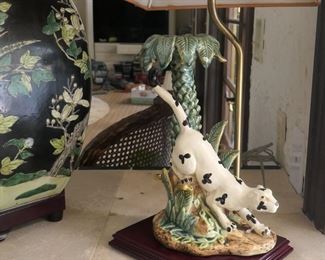 Interest lamp of a hunting dog.