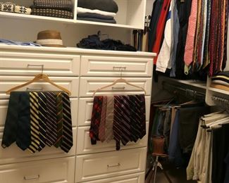 Men's closet with a great selection for office or those important meetings.