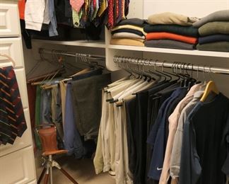 Mens slacks size 35/36. Most gently worn. Shirts size Med-ML