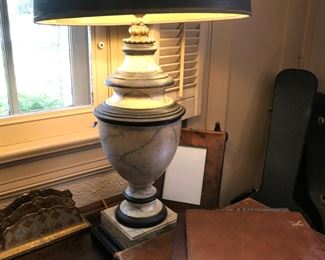 Marble lamp in the study.