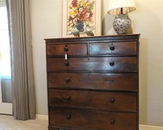 Late 1900s chest of drawers, Michael Frary watercolor