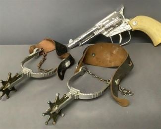 Toy Spurs & Gun