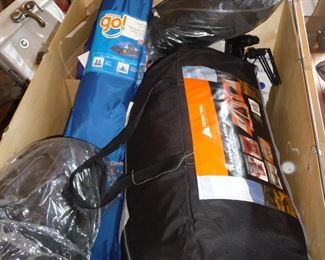 Camping, tents, sleeping bags