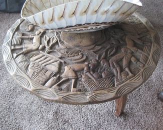 carved table =great relief
