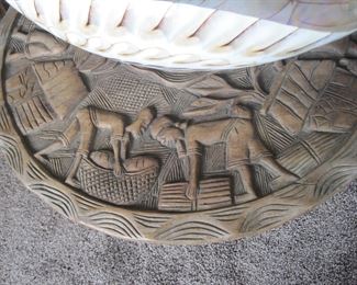 carved table =great relief