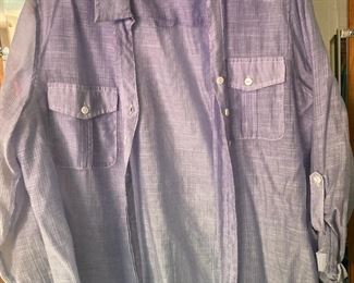 Chico's Size 1 Purple Button Up Long Sleeve