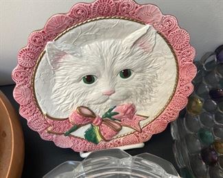 Fitz And Floyd Kittens And Roses Plate