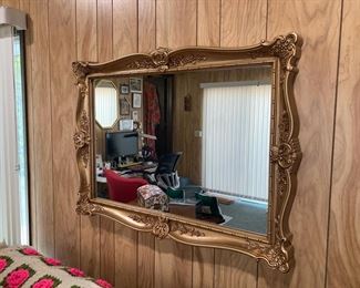 Ornate Gold Toned Framed Mirror