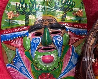 Mexican Pottery Wall Mount Mask