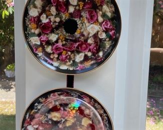 Ceramic Rose Wreath, Summer Bounty Decorative Plates