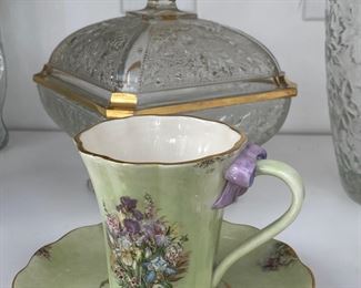 Bradford Edition Tea Cup Saucer - Elegant Iris Medley Lena Liu Garden