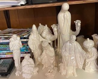 Iridescent Ceramic Nativity Set