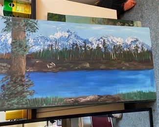 Oil Painting on Cavas of Mountain Range/Landscape
