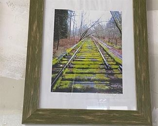 Framed and Matted Photograph of Mossy Railroad