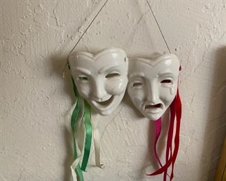 Comedy and Tragedy Mask Wall Hanging