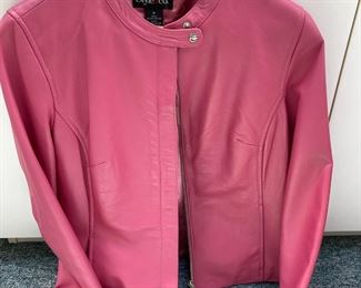 Pink Style & Co Leather Jacket - Size Medium