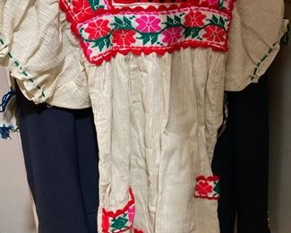 1970's Embroidered Mexican Blouse