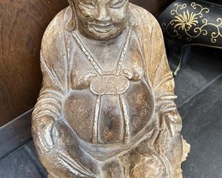 Stone Laughing Buddha Statue