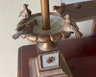 Bird Bath Themed Table Lamp
