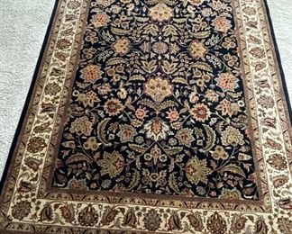 Black and Cream Persian Rug