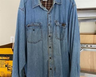Flannel Lined Jean Button Up Shirt by Wrangler