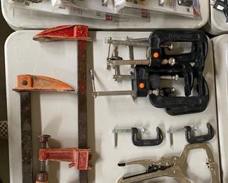 Assortment of Work Bench Clamps