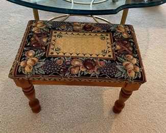 Embroidered Stool/Ottoman