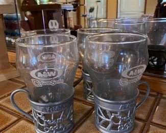 A&W Cream Soda Fountain Glasses