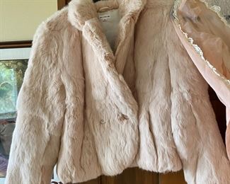 Dyed Rabbit Fur Coat
