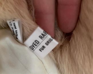 Dyed Rabbit Fur Coat
