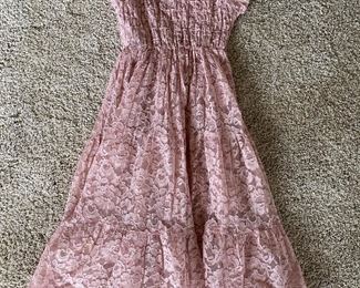 Pink Lace Mini Dress