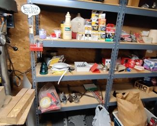 VARIOUS TOOLS & HARDWARE - SHELVES NOT FOR SALE
