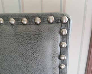 DOREL BRAND - FAUX LEATHER KING HEADBOARD W/NAILHEAD TRIM - $60