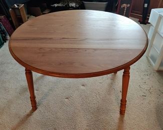 TWO SETS FOR OAK KITCHEN/DINING TABLE AND FOUR CHAIRS $75 EACH