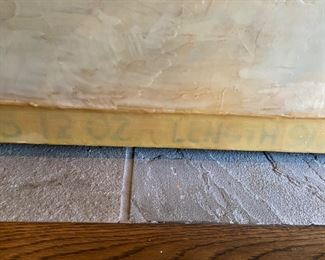 Faintly painted description of previous fish painting