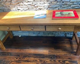 Oak console or work table