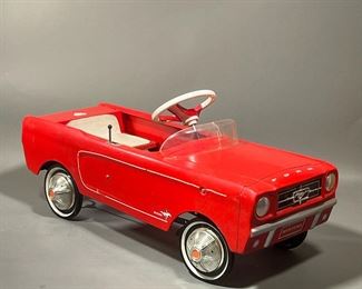 FORD MUSTANG PEDAL CAR | Vintage collectible red pedal car with pedals and steering wheel, a Ford Official Licensed Product.