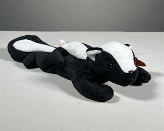 1995 "STINKY" TY BEANIE BABY | Skunk Beanie Baby, style 4017, with swing tag; PVC pellets.