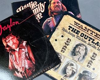 (3PC) WILLIE & WAYLON RECORDS | Vinyl record albums, including:
Willie and Family Live
Waylon's "I've Always Been Crazy"
Wanted! The Outlaws: Waylon Jennings, Willie Nelson, Jessi Colter, Tompall Glaser