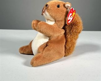 1996 "NUTS" TY BEANIE BABY | 1996 "Nuts" squirrel Beanie Baby, style 4114, with PVC pellets.