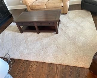 Pottery Barn beige textured rug, 8' x 10', (Retail $879) $395