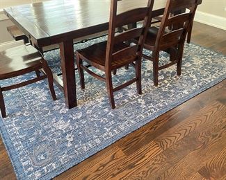 Pottery Barn Large Blue & White Rug, 6'8" x 13'4",  was $345, NOW $285