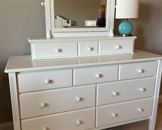 Pottery Barn dresser with Mirror and drawers, 55"W x 33"H x 18"D, (Retails $1199),  $699