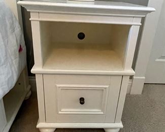 Pottery Barn white nightstand, 20"W x 27"H x 18"D, (Retails $499) $265
