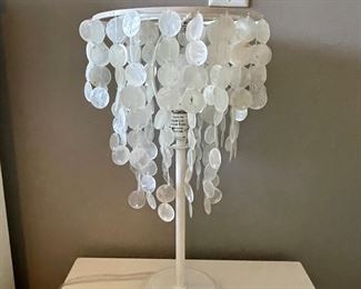 Pottery Barn White Capiz lamp, 20"H,  was $38, NOW $30