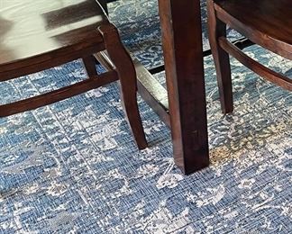 Additional view of Pottery Barn Large Blue & White Rug~