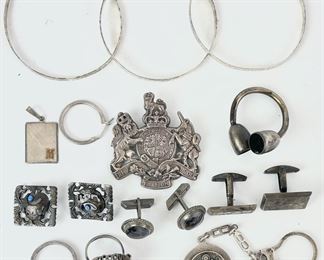 103 Grams Fine Sterling Silver Miscellaneous Jewelry Lot

