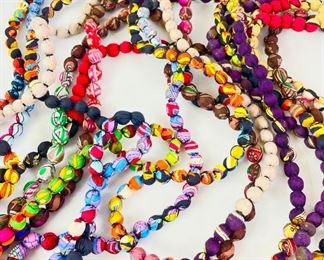 4 Fantastic Hermes Silk Scarves Wrapped Beaded Necklaces
