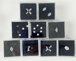 33 Fine White Sapphire Faceted Gemstones
