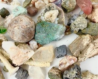 Collection Of Quartz, Shells, Pyrite, Agate Rocks
